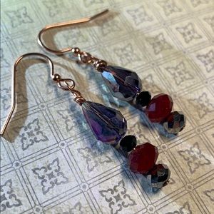 OOAK Crystal earrings handmade by Susan Ray